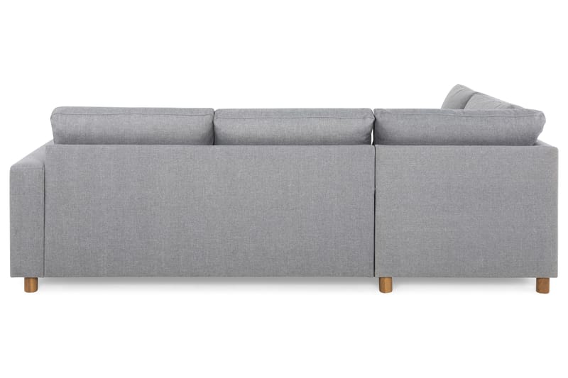 Crazy 3-seters Venstrevendt L-formet Sjeselongsofa i Stoff - Grå - Møbler - Sofaer - Sofa med sjeselong