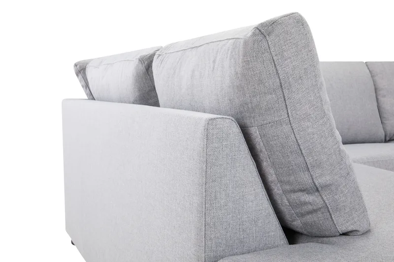 Crazy 3-seters Venstrevendt L-formet Sjeselongsofa i Stoff - Grå - Møbler - Sofaer - Sofa med sjeselong - 3 seters sofa med divan