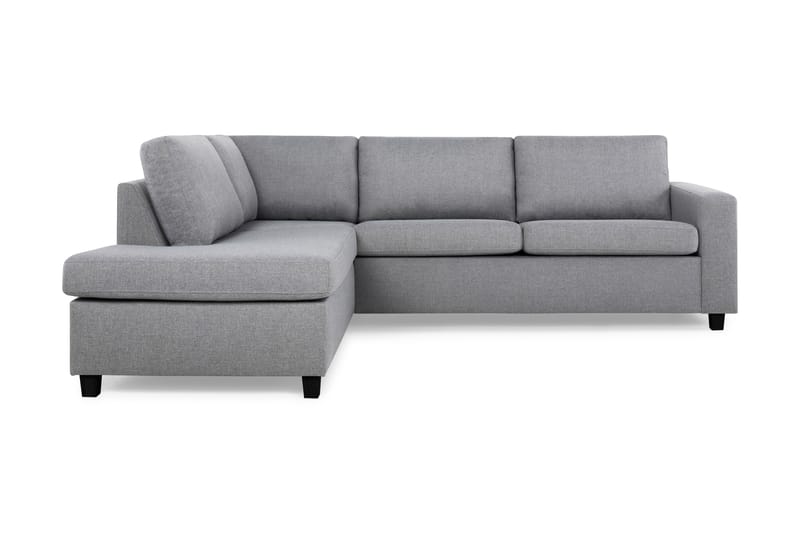 Crazy 3-seters Venstrevendt L-formet Sjeselongsofa i Stoff - Grå - Møbler - Sofaer - Sofa med sjeselong