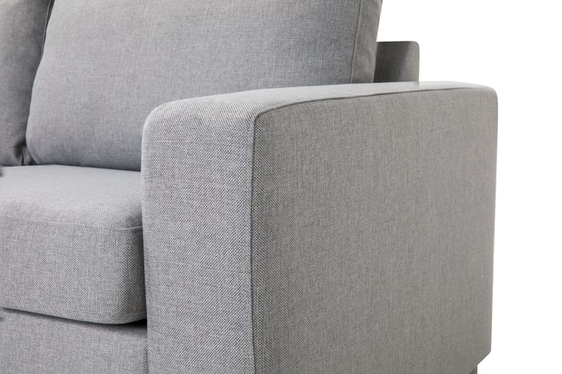 Crazy 3-seters Venstrevendt L-formet Sjeselongsofa i Stoff - Grå - Møbler - Sofaer - Sofa med sjeselong