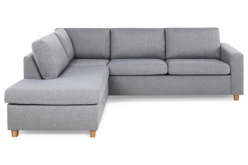 Crazy 3-seters Venstrevendt L-formet Sjeselongsofa i Stoff - Grå - Møbler - Sofaer - Sofa med sjeselong