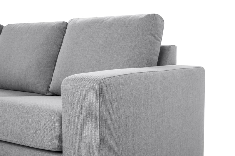 Crazy 3-seters Venstrevendt L-formet Sjeselongsofa i Stoff - Grå - Møbler - Sofaer - Sofa med sjeselong