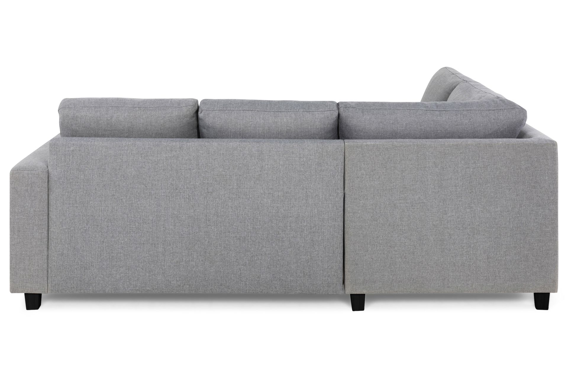 Crazy 3-seters Venstrevendt L-formet Sjeselongsofa i Stoff - Grå - Møbler - Sofaer - Sofa med sjeselong