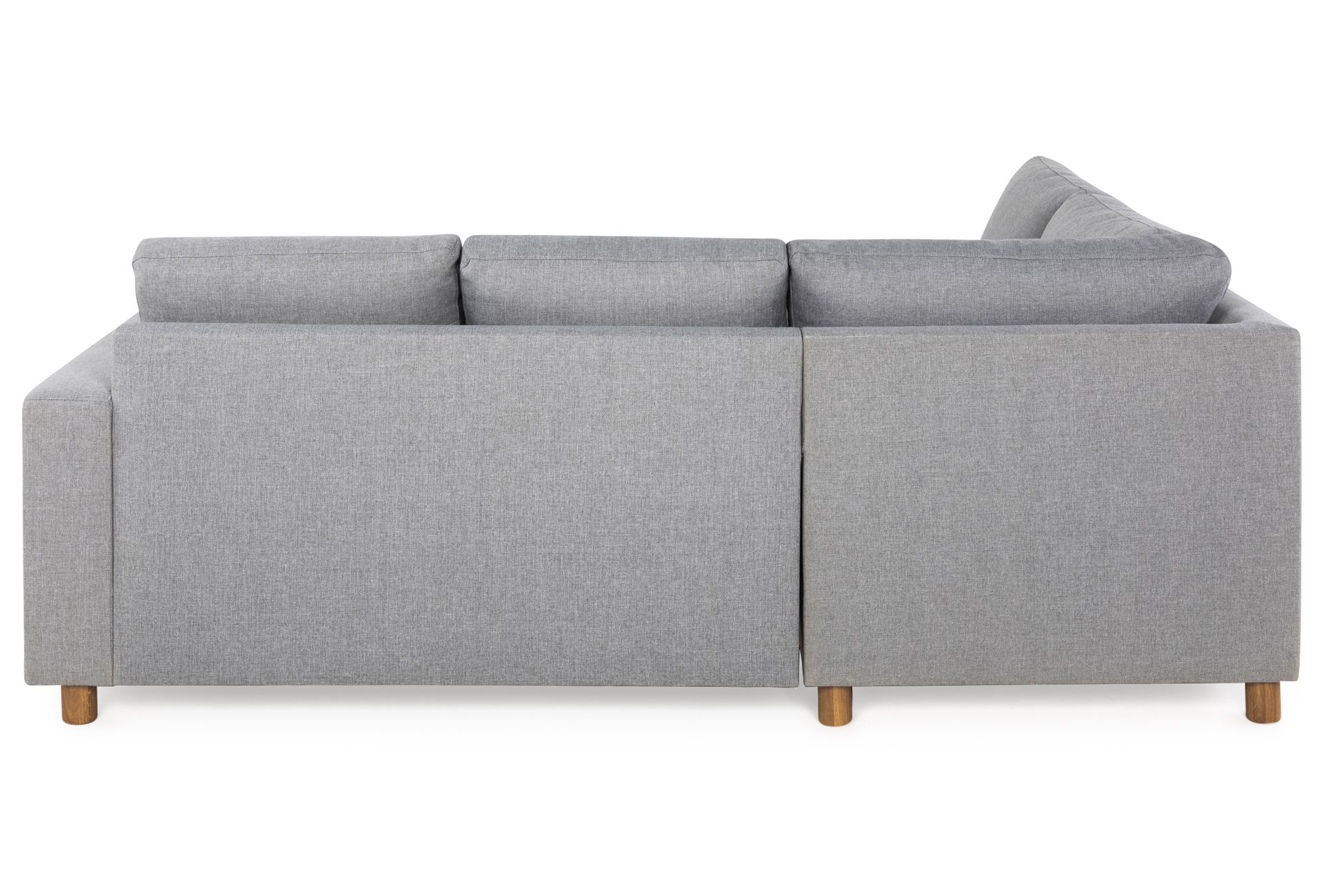 Crazy 3-seters Venstrevendt L-formet Sjeselongsofa i Stoff - Grå - Møbler - Sofaer - Sofa med sjeselong