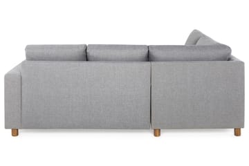Crazy 3-seters Venstrevendt L-formet Sjeselongsofa i Stoff - Grå - Møbler - Sofaer - Sofa med sjeselong