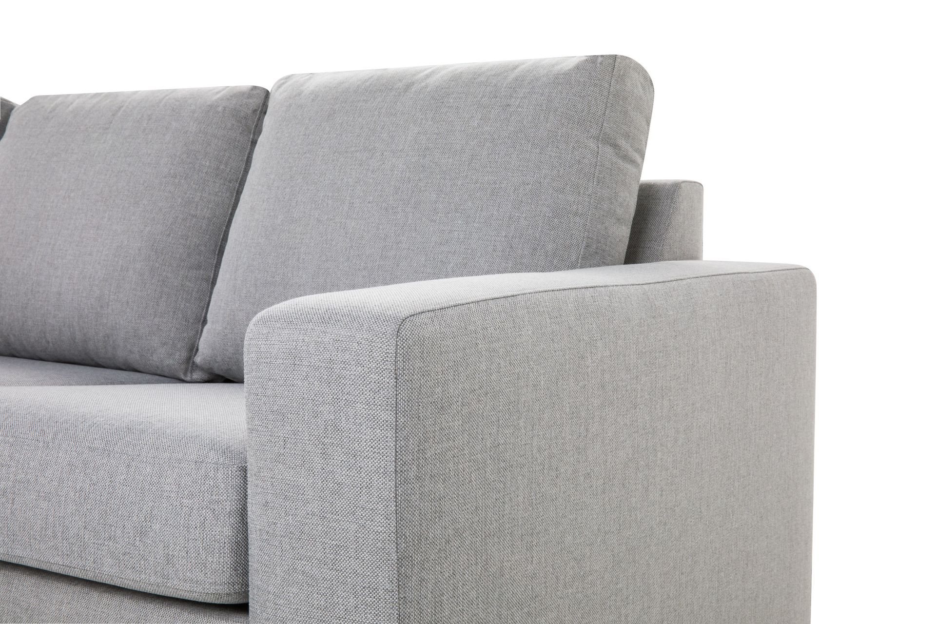 Crazy 3-seters Venstrevendt L-formet Sjeselongsofa i Stoff - Grå - Møbler - Sofaer - Sofa med sjeselong