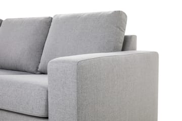 Crazy 3-seters Venstrevendt L-formet Sjeselongsofa i Stoff - Grå - Møbler - Sofaer - Sofa med sjeselong