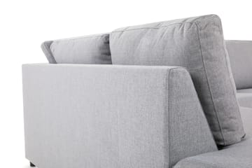 Crazy 3-seters Venstrevendt L-formet Sjeselongsofa i Stoff - Grå - Møbler - Sofaer - Sofa med sjeselong