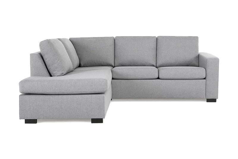 Crazy 3-seters Venstrevendt L-formet Sjeselongsofa i Stoff - Grå - Møbler - Sofaer - Sofa med sjeselong - 2 seters sofa med divan
