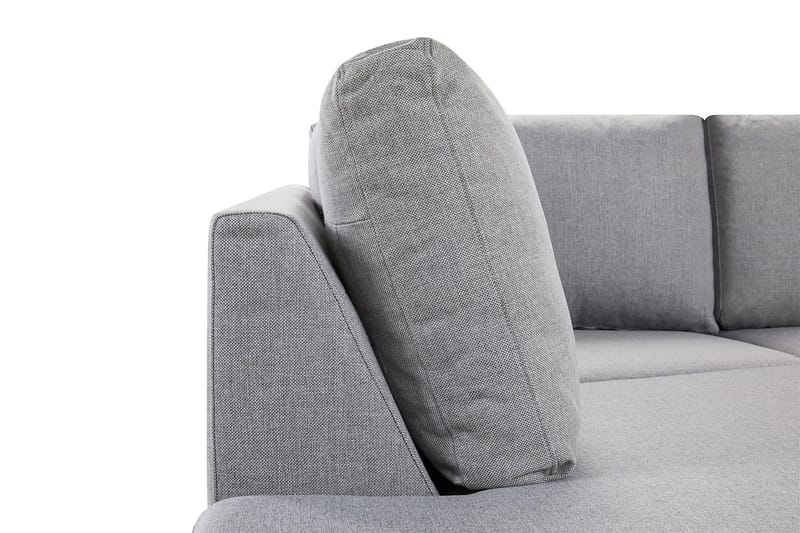 Crazy 3-seters Venstrevendt L-formet Sjeselongsofa i Stoff - Grå - Møbler - Sofaer - Sofa med sjeselong - 2 seters sofa med divan