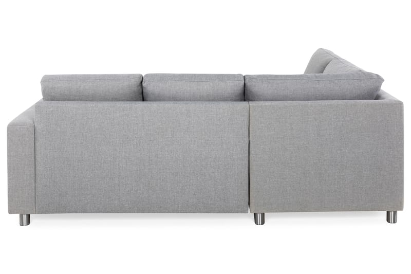 Crazy 3-seters Venstrevendt L-formet Sjeselongsofa i Stoff - Grå - Møbler - Sofaer - Sofa med sjeselong