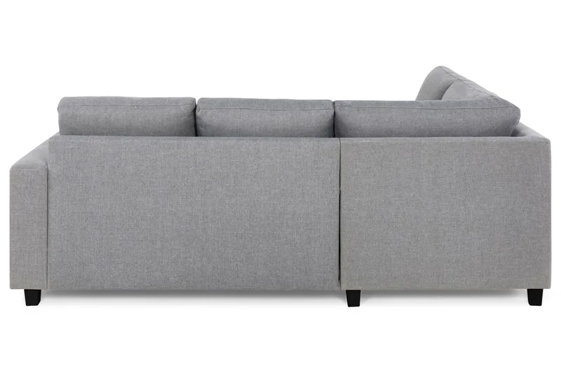 Crazy 3-seters Venstrevendt L-formet Sjeselongsofa i Stoff - Grå - Møbler - Sofaer - Sofa med sjeselong - 2 seters sofa med divan