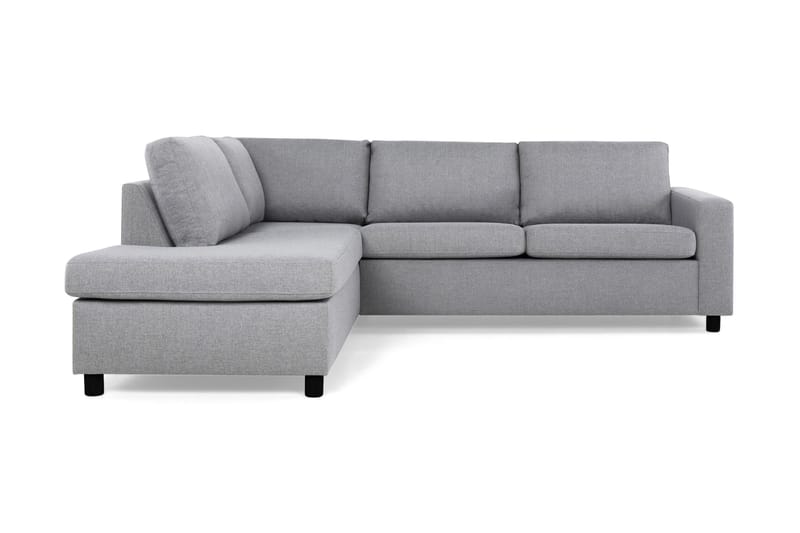 Crazy 3-seters Venstrevendt L-formet Sjeselongsofa i Stoff - Grå - Møbler - Sofaer - Sofa med sjeselong - 3 seters sofa med divan