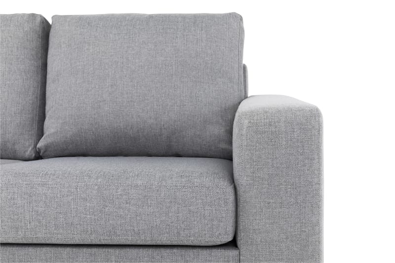 Crazy 3-seters Venstrevendt L-formet Sjeselongsofa i Stoff - Grå - Møbler - Sofaer - Sofa med sjeselong
