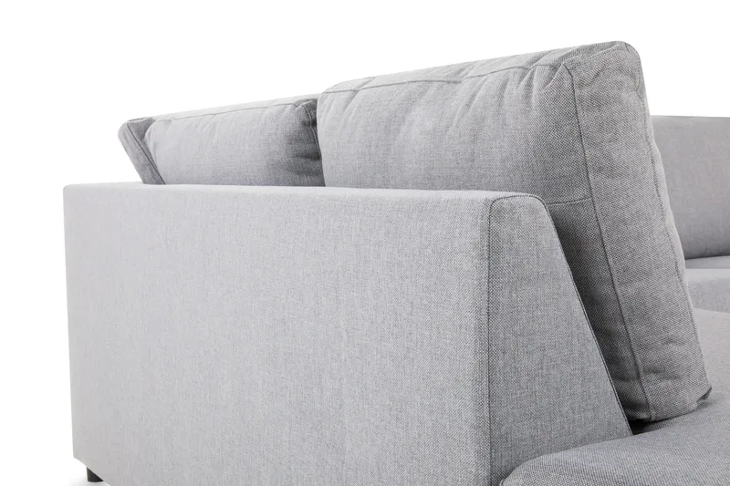 Crazy 3-seters Venstrevendt L-formet Sjeselongsofa i Stoff - Grå - Møbler - Sofaer - Sofa med sjeselong - 2 seters sofa med divan