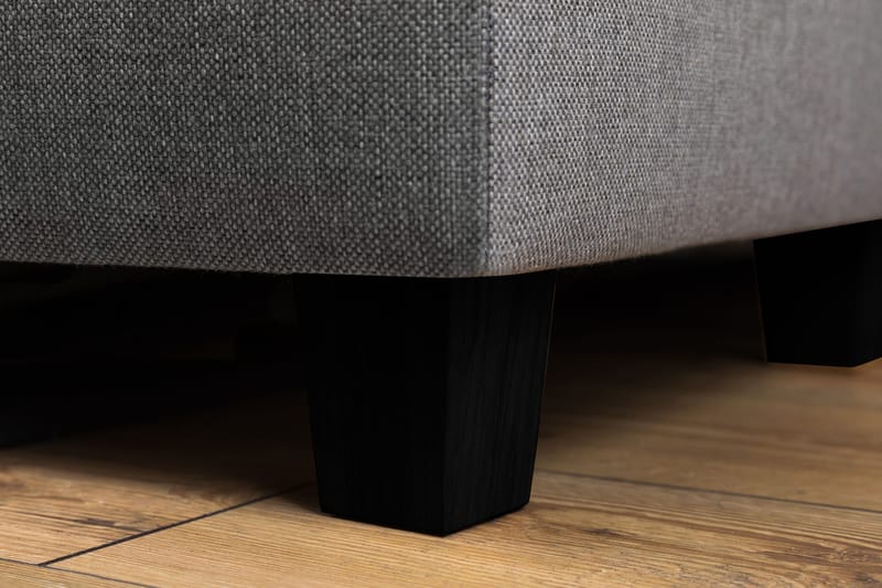 Crazy 3-seters Venstrevendt L-formet Sjeselongsofa i Stoff - Grå - Møbler - Sofaer - Sofa med sjeselong - 3 seters sofa med divan