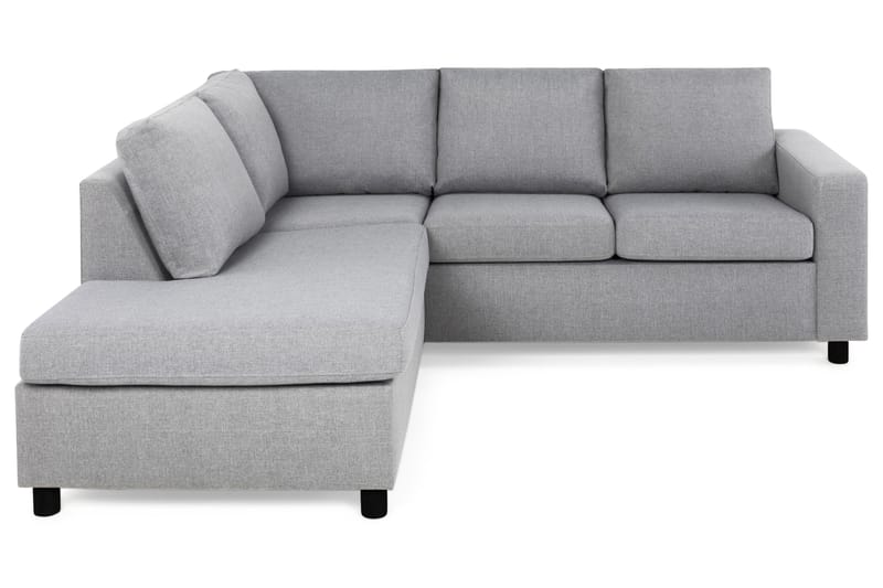 Crazy 3-seters Venstrevendt L-formet Sjeselongsofa i Stoff - Grå - Møbler - Sofaer - Sofa med sjeselong