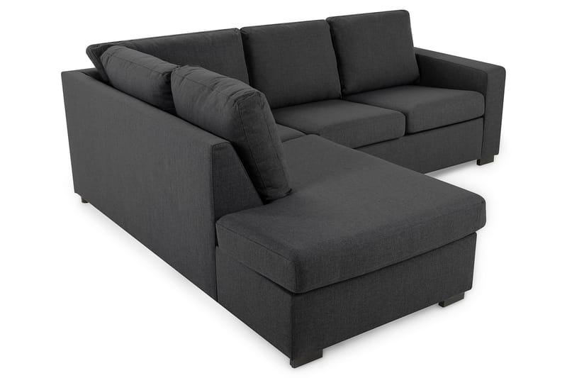 Crazy 3-seters Venstrevendt L-formet Sjeselongsofa i Stoff - Mørk grå - Møbler - Sofaer - Sofa med sjeselong