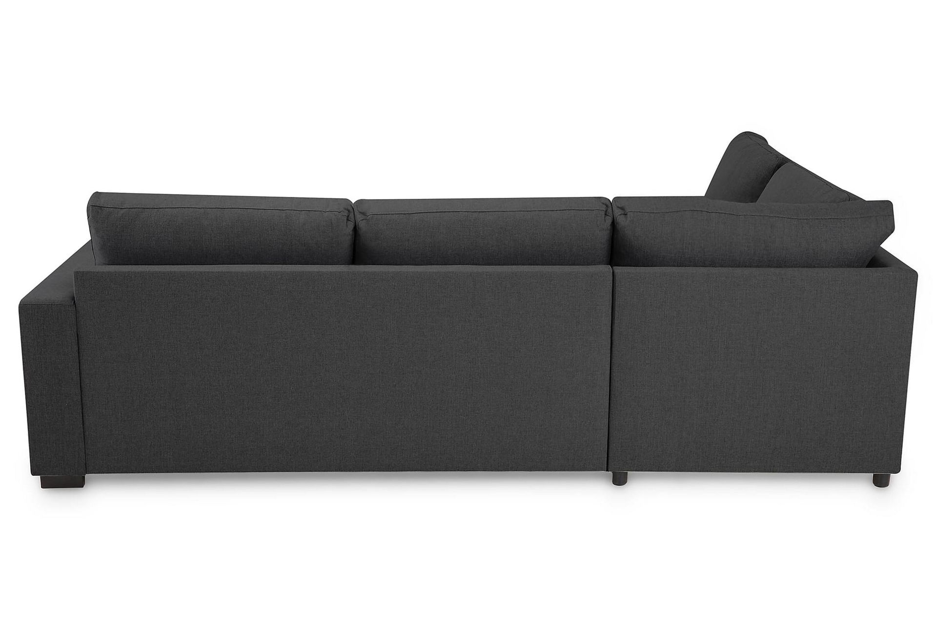 Crazy 3-seters Venstrevendt L-formet Sjeselongsofa i Stoff - Mørk grå - Møbler - Sofaer - Sofa med sjeselong