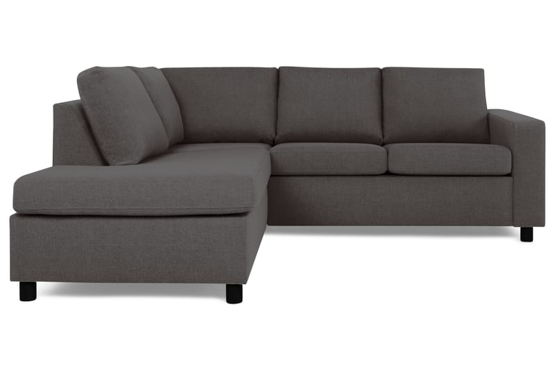 Crazy 3-seters Venstrevendt L-formet Sjeselongsofa i Stoff - Mørk grå - Møbler - Sofaer - Sofa med sjeselong