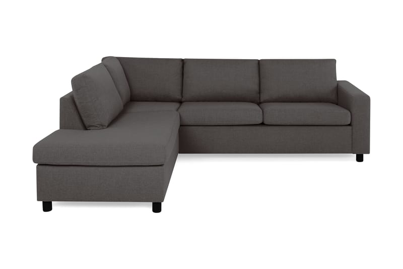 Crazy 3-seters Venstrevendt L-formet Sjeselongsofa i Stoff - Mørk grå - Møbler - Sofaer - Sofa med sjeselong