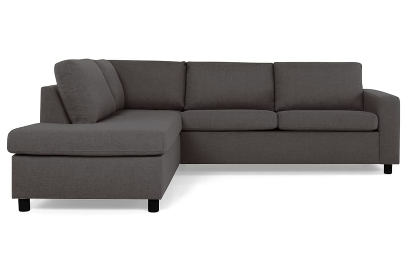 Crazy 3-seters Venstrevendt L-formet Sjeselongsofa i Stoff - Mørk grå - Møbler - Sofaer - Sofa med sjeselong