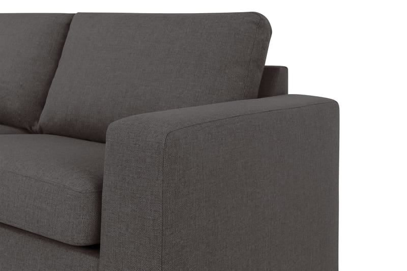 Crazy 3-seters Venstrevendt L-formet Sjeselongsofa i Stoff - Mørk grå - Møbler - Sofaer - Sofa med sjeselong