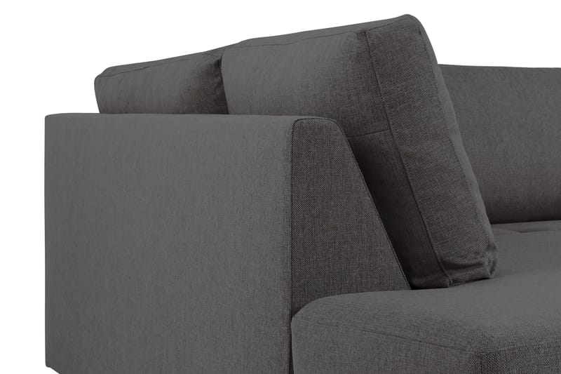 Crazy 3-seters Venstrevendt L-formet Sjeselongsofa i Stoff - Mørk grå - Møbler - Sofaer - Sofa med sjeselong