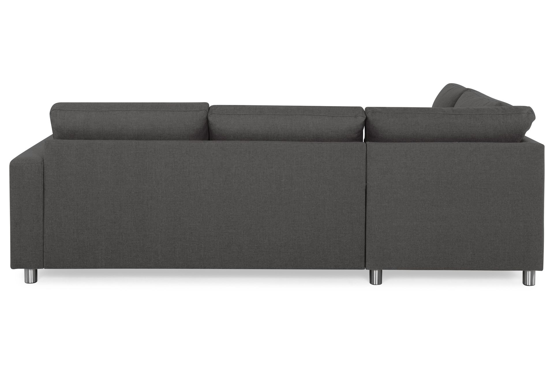 Crazy 3-seters Venstrevendt L-formet Sjeselongsofa i Stoff - Mørk grå - Møbler - Sofaer - Sofa med sjeselong