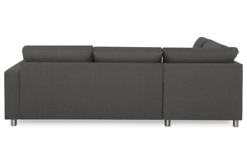 Crazy 3-seters Venstrevendt L-formet Sjeselongsofa i Stoff - Mørk grå - Møbler - Sofaer - Sofa med sjeselong