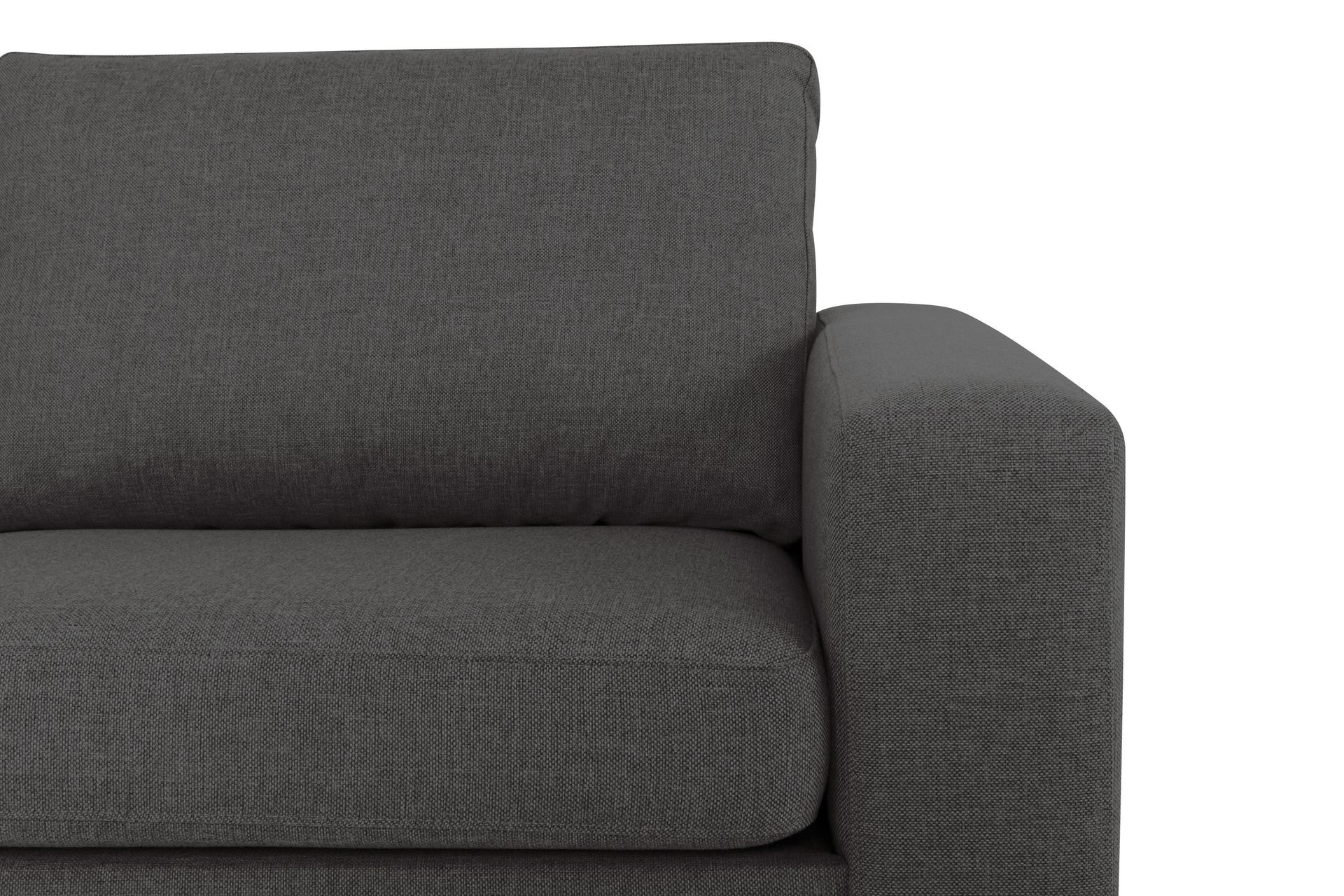 Crazy 3-seters Venstrevendt L-formet Sjeselongsofa i Stoff - Mørk grå - Møbler - Sofaer - Sofa med sjeselong