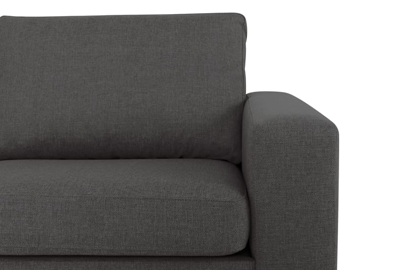 Crazy 3-seters Venstrevendt L-formet Sjeselongsofa i Stoff - Mørk grå - Møbler - Sofaer - Sofa med sjeselong