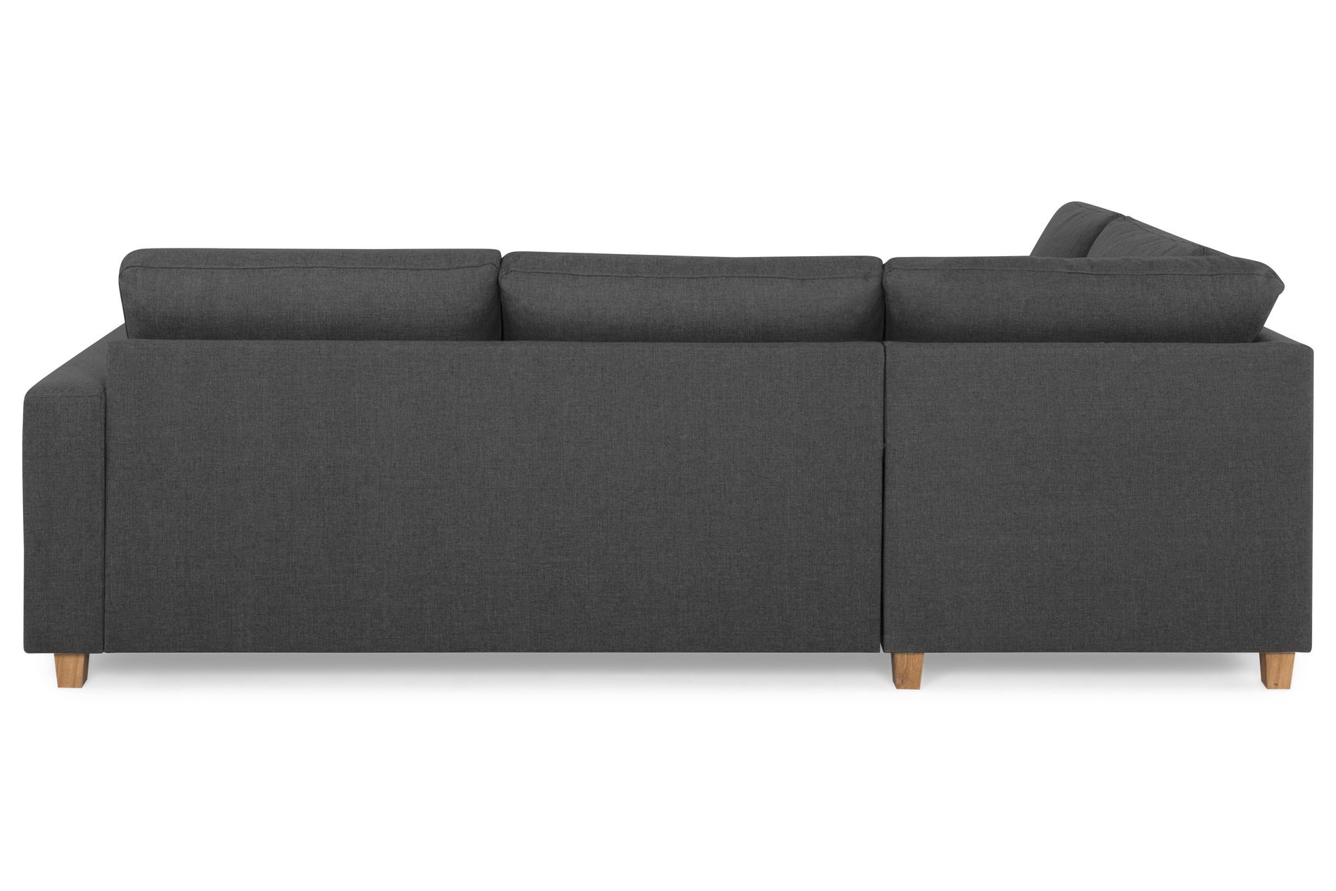 Crazy 3-seters Venstrevendt L-formet Sjeselongsofa i Stoff - Mørk grå - Møbler - Sofaer - Sofa med sjeselong