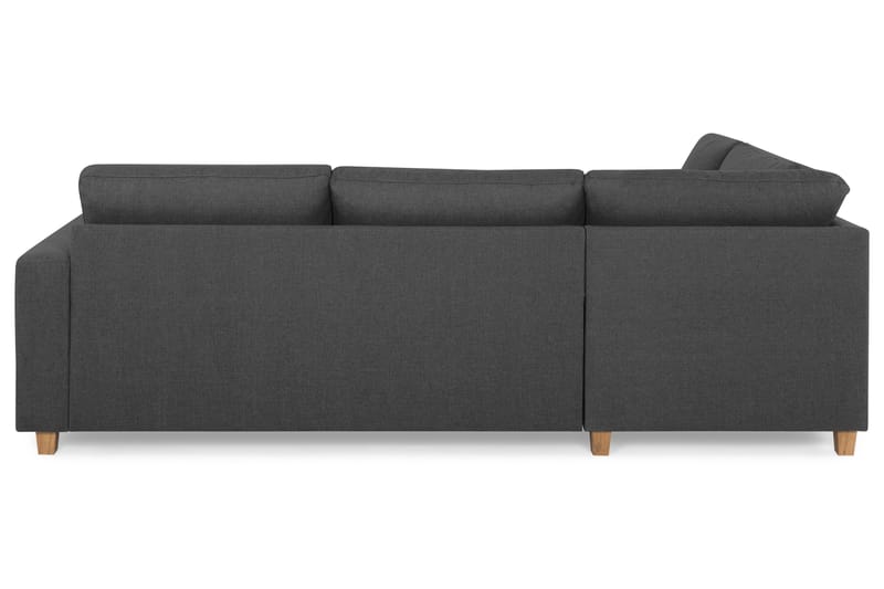 Crazy 3-seters Venstrevendt L-formet Sjeselongsofa i Stoff - Mørk grå - Møbler - Sofaer - Sofa med sjeselong
