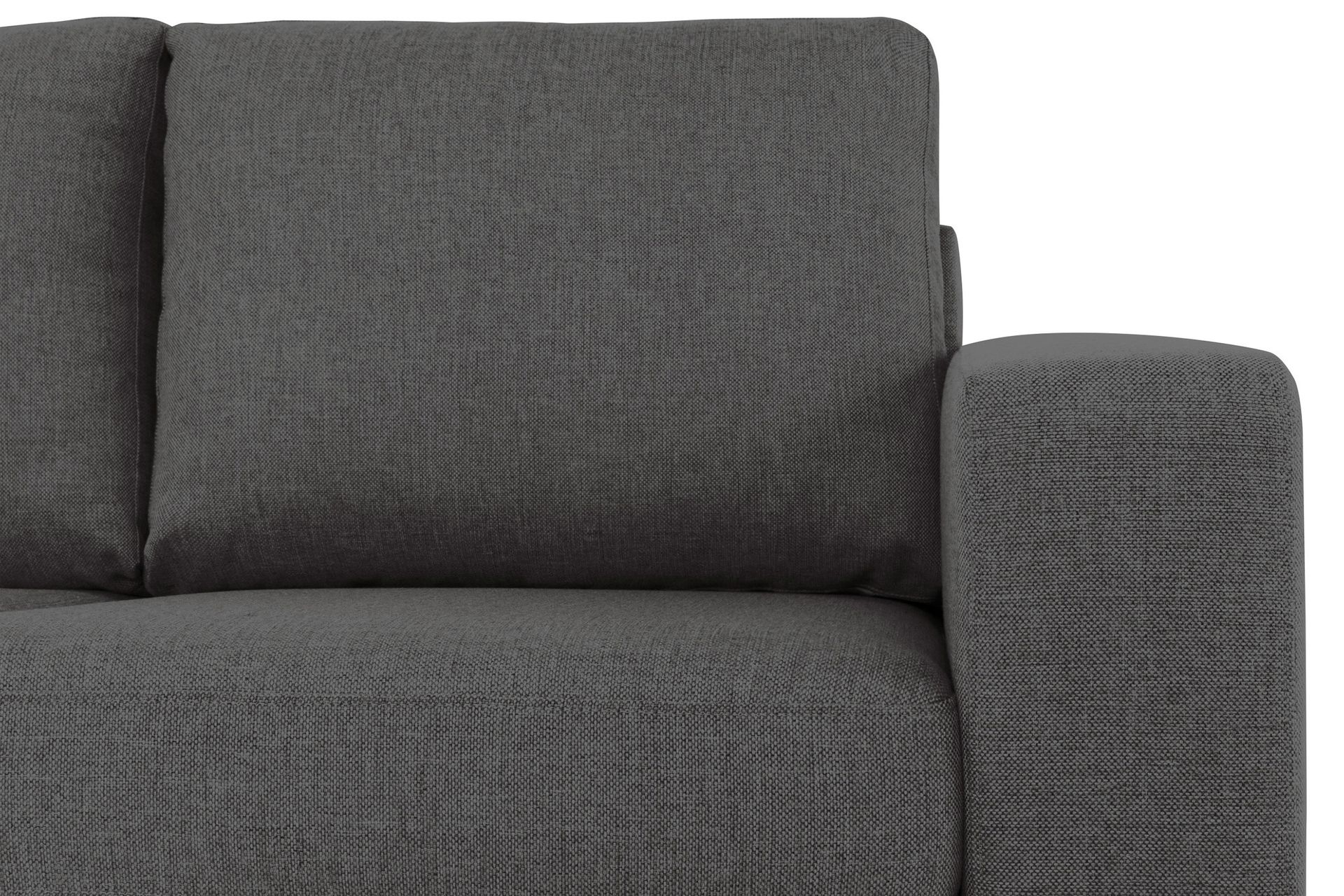 Crazy 3-seters Venstrevendt L-formet Sjeselongsofa i Stoff - Mørk grå - Møbler - Sofaer - Sofa med sjeselong