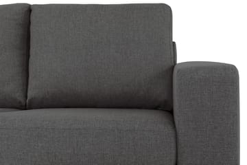 Crazy 3-seters Venstrevendt L-formet Sjeselongsofa i Stoff - Mørk grå - Møbler - Sofaer - Sofa med sjeselong