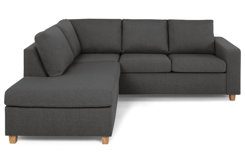 Crazy 3-seters Venstrevendt L-formet Sjeselongsofa i Stoff - Mørk grå - Møbler - Sofaer - Sofa med sjeselong