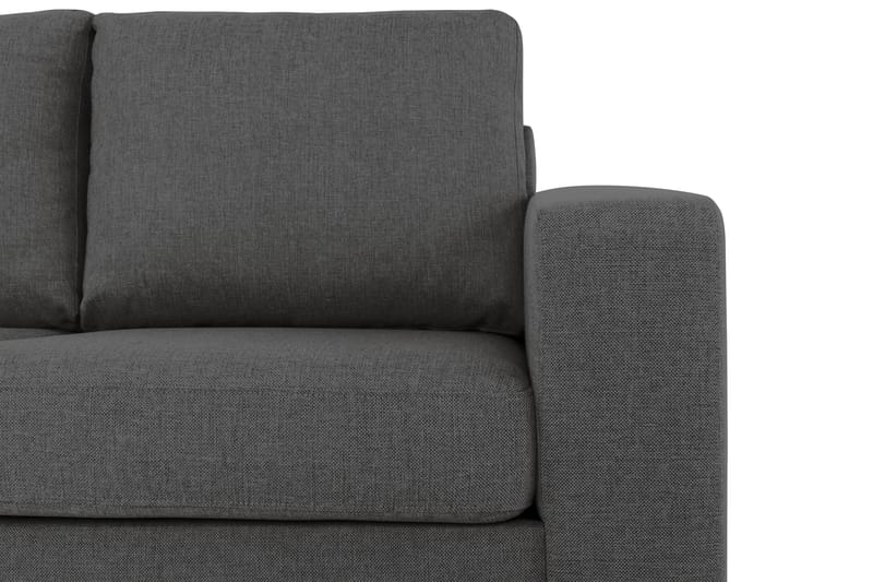 Crazy 3-seters Venstrevendt L-formet Sjeselongsofa i Stoff - Mørk grå - Møbler - Sofaer - Sofa med sjeselong