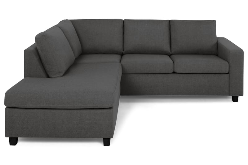 Crazy 3-seters Venstrevendt L-formet Sjeselongsofa i Stoff - Mørk grå - Møbler - Sofaer - Sofa med sjeselong