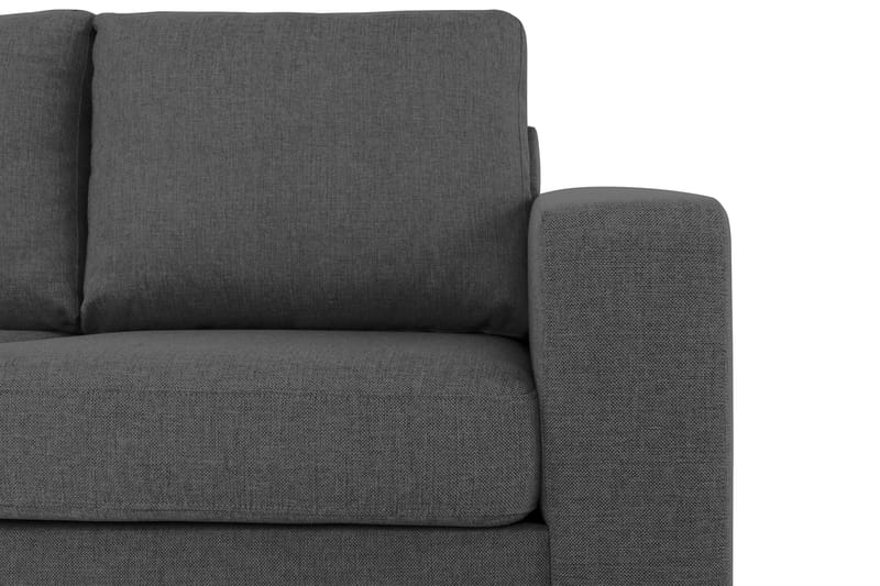 Crazy 3-seters Venstrevendt L-formet Sjeselongsofa i Stoff - Mørk grå - Møbler - Sofaer - Sofa med sjeselong