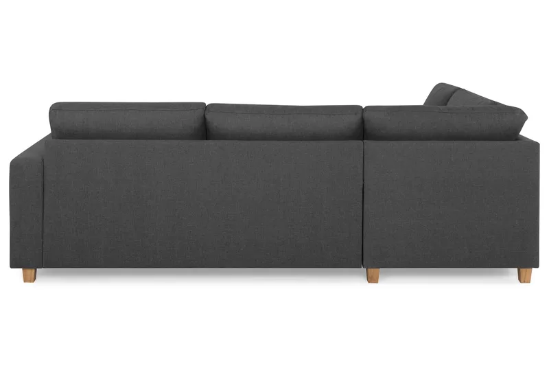 Crazy 3-seters Venstrevendt L-formet Sjeselongsofa i Stoff - Mørk grå - Møbler - Sofaer - Sofa med sjeselong - 3 seters sofa med divan