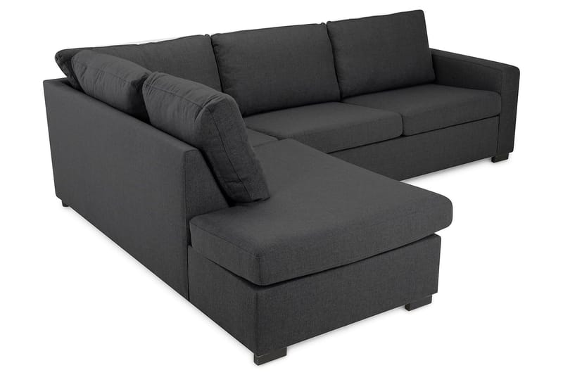 Crazy 3-seters Venstrevendt L-formet Sjeselongsofa i Stoff - Mørk grå - Møbler - Sofaer - Sofa med sjeselong - 3 seters sofa med divan