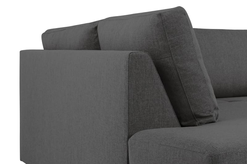 Crazy 3-seters Venstrevendt L-formet Sjeselongsofa i Stoff - Mørk grå - Møbler - Sofaer - Sofa med sjeselong - 3 seters sofa med divan