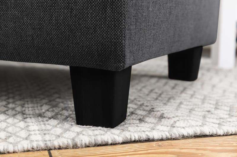 Crazy 3-seters Venstrevendt L-formet Sjeselongsofa i Stoff - Mørk grå - Møbler - Sofaer - Sofa med sjeselong - 3 seters sofa med divan