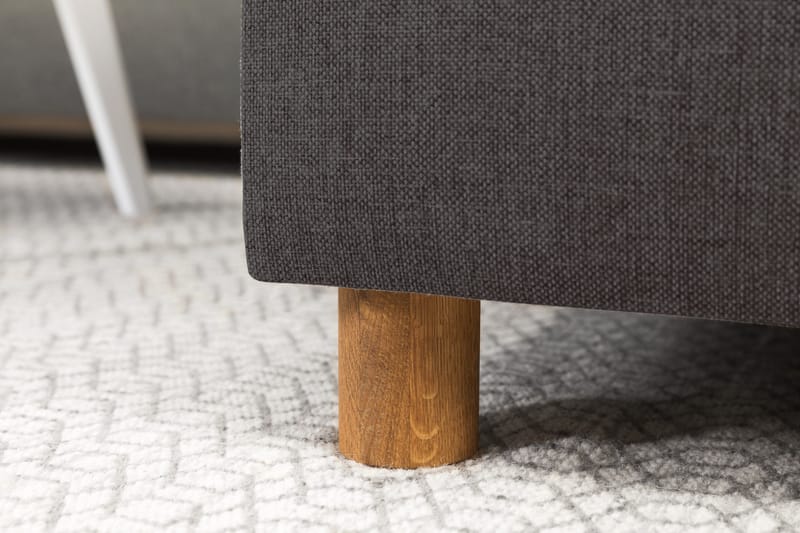 Crazy 3-seters Venstrevendt L-formet Sjeselongsofa i Stoff - Mørk grå - Møbler - Sofaer - Sofa med sjeselong - 2 seters sofa med divan