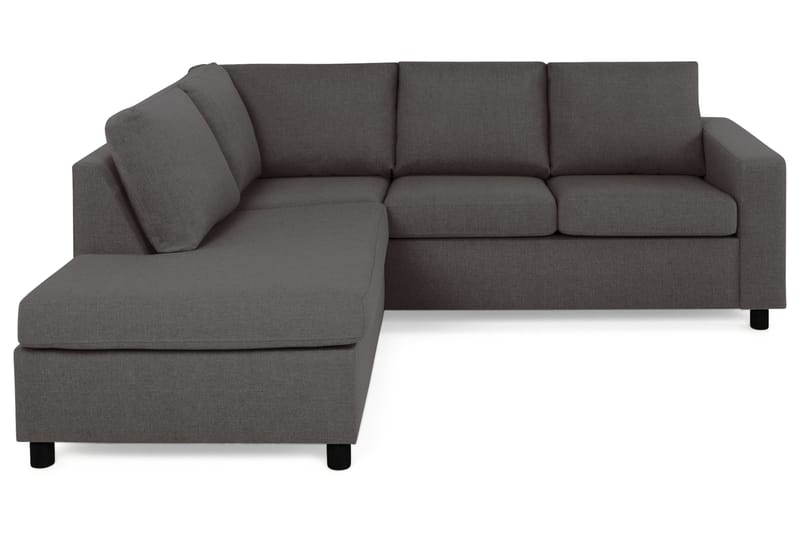Crazy 3-seters Venstrevendt L-formet Sjeselongsofa i Stoff - Mørk grå - Møbler - Sofaer - Sofa med sjeselong - 2 seters sofa med divan