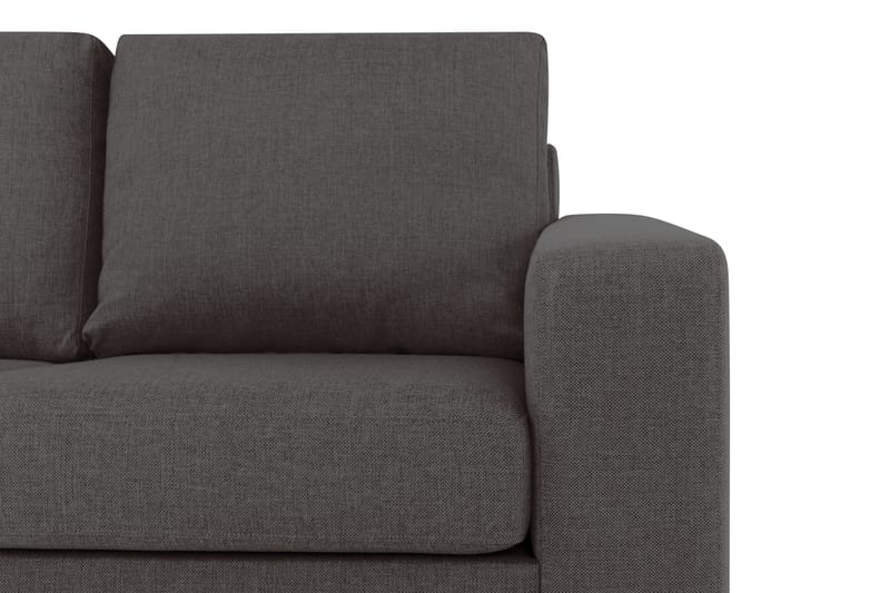 Crazy 3-seters Venstrevendt L-formet Sjeselongsofa i Stoff - Mørk grå - Møbler - Sofaer - Sofa med sjeselong - 2 seters sofa med divan