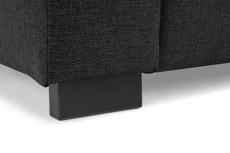 Crazy 3-seters Venstrevendt L-formet Sjeselongsofa i Stoff - Mørk grå - Møbler - Sofaer - Sofa med sjeselong - 2 seters sofa med divan