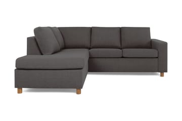 Crazy 3-seters Venstrevendt L-formet Sjeselongsofa i Stoff