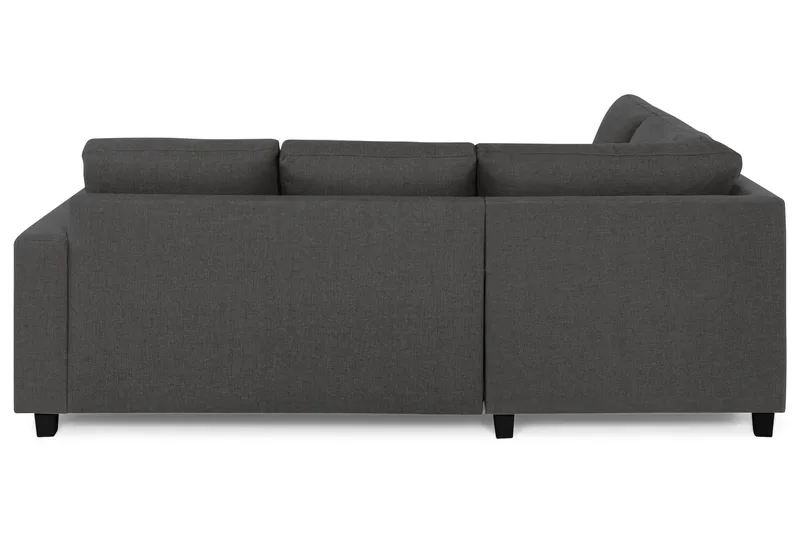 Crazy 3-seters Venstrevendt L-formet Sjeselongsofa i Stoff - Mørk grå - Møbler - Sofaer - Sofa med sjeselong - 2 seters sofa med divan